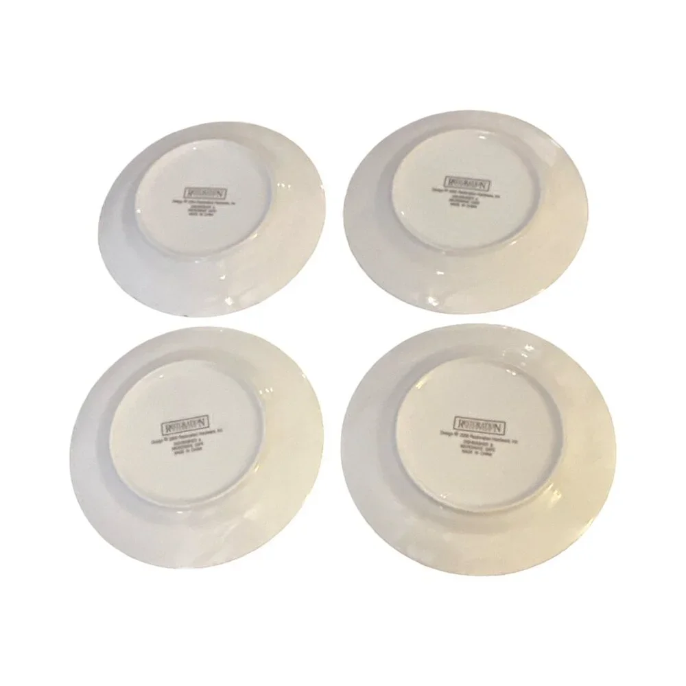 Vintage Restoration Hardware Classic Cheese Plates Set 4 Brie Stilton Emmental - Picture 4 of 12
